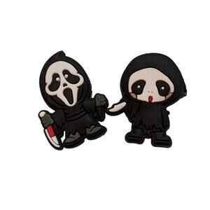 Scream Ghostface Shoe Charms 2pc Horror Movie Villain